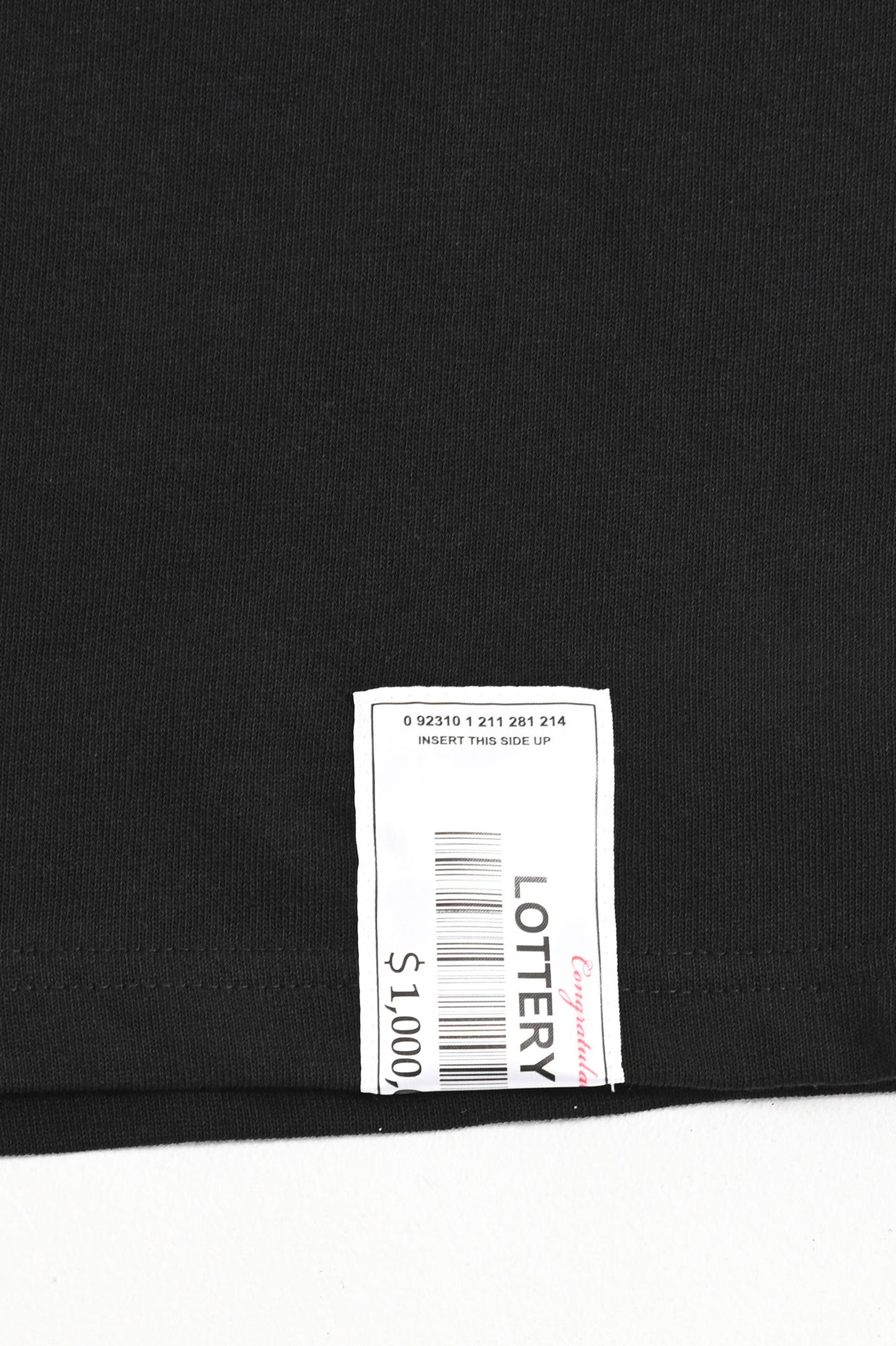 LOTTERY NUMBER S/S TEE  BLACK