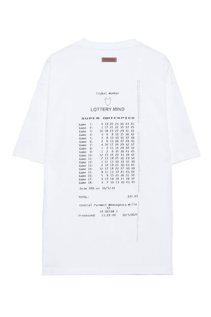 LOTTERY NUMBER S/S TEE WHITE