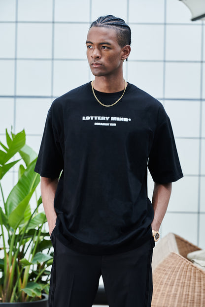 PLUMPED LOGO S/S TEE BLACK