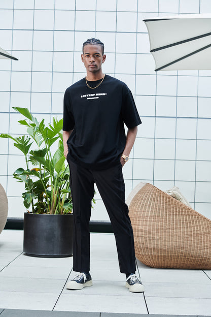 PLUMPED LOGO S/S TEE BLACK