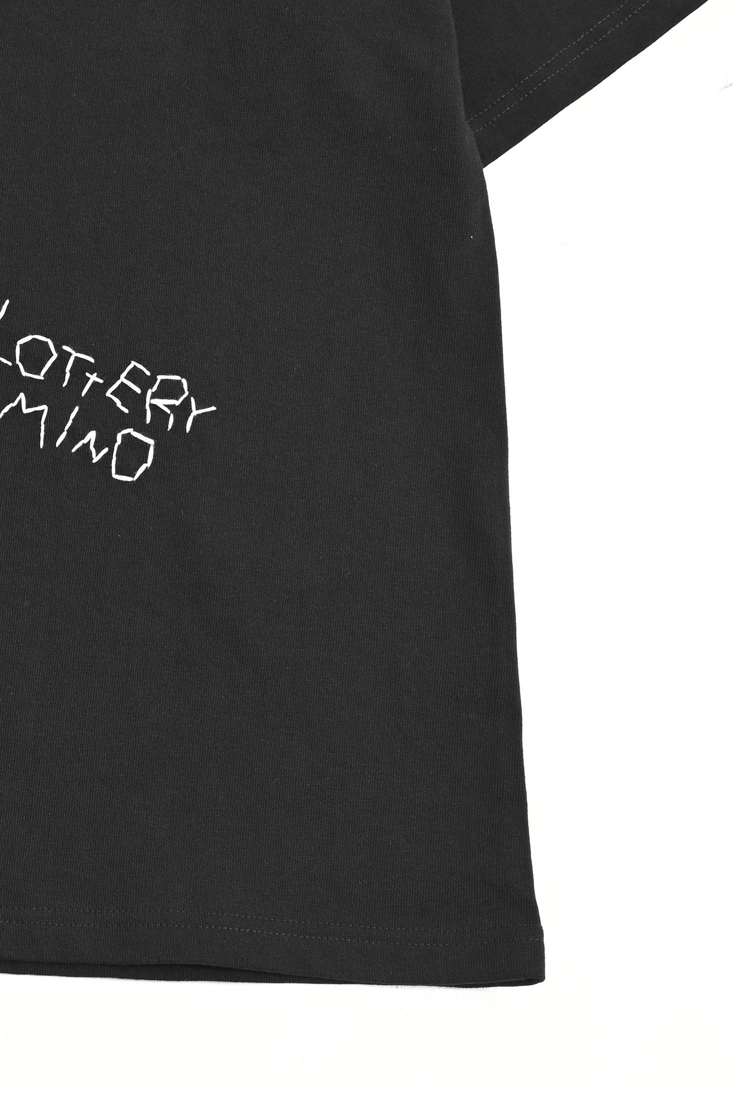 STITCHED LOGO S/S TEE BLACK