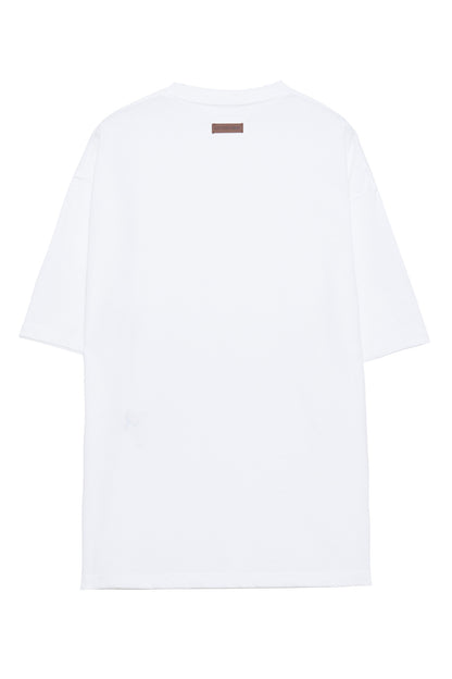 STITCHED LOGO S/S TEE WHITE